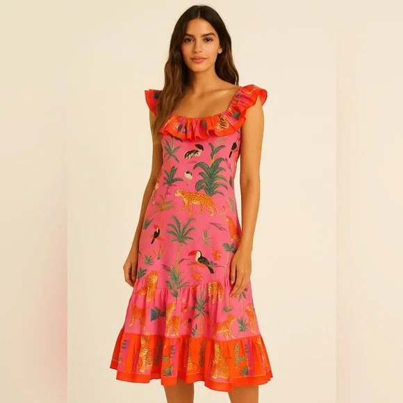 🌺 Cella & Flo Floral Fashion Dress – Size 2 🌺 - Picture 16 of 16